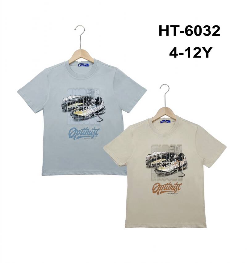 Bluzki chłopięce. Roz 4-12. 1 Kolor Paczka 5 szt.